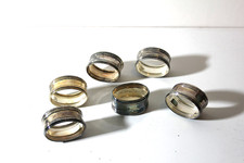 6 Serviettenringe versilbert
