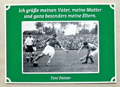 Postkarte fußball spruch toni - fußball,