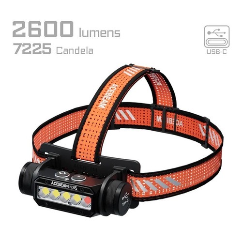 Kopflampe acebeam h35 mit - kopflampe,