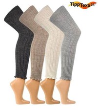 1 Paar Kuschelige Overknee Stulpen Beinwärmer mit Alpakawolle Antiloch-Garantie