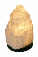 Edelstein Nacht Tisch Lampe Selenit Kristall Quarz Weiss Natur Echt Kaskade 