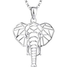 Elefant Halskette Damen Silber