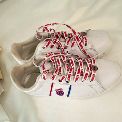 Swiss white leather - white, low
