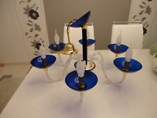 Venezianischer Murano - Kronleuchter , blau , 6 - flg