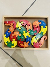 BuchstabenSchlange Schlange ABC Alphabet lernen Holz Buchstaben