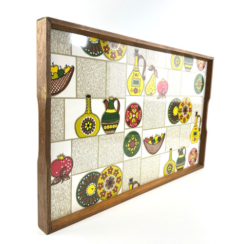 Vintage serviertablett holz - vintage,