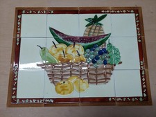 Fliesenspiegel, Fliesen, rustikal, 45x60 cm, Obstmotiv