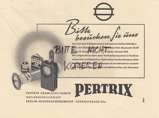 BERLIN, Werbung 1939, Pertrix