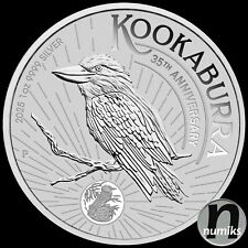 KOOKABURRA 2025 35 Jubiläum - 1 Oz Silber 9999 - Perth Mint - In Kapsel