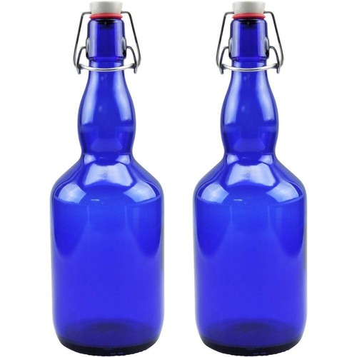 Blaue glasflaschen 75 - 2,