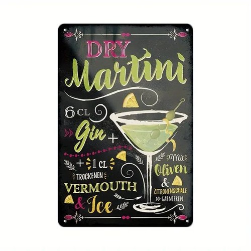 Blechschild cocktail rezept - cocktail,