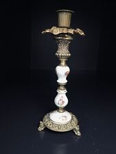 Kerzenhalter Kerzenständer Porzellan mit Bronze Antik Edel / #489 / 1 Stück