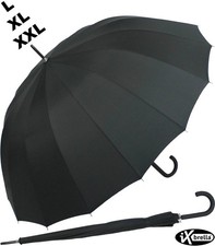 Regenschirm sturmsicher Voll-Fiberglas Automatik-Herren-Schirm stabil groß L-XXL