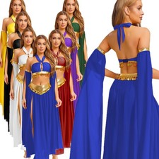 DE Damen Bauchtanz Kostüm Pailletten Oberteil + Rock + Handschuhe Belly Dance 