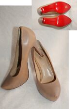 NEUE Plateau Damen Pumps High Heels in Beige mit roter Sohle Echtleder Größe 38
