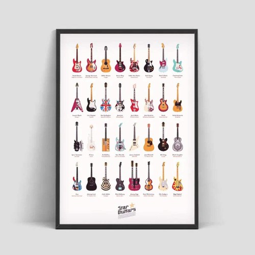 Berühmte gitarren poster - gitarren,