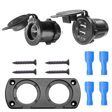 12V Auto 2 USB Ladegerät Adapter Zigarettenanzünder Steckdose Buchse Einbau KFZ