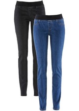 2-tlg Jeansleggings mit