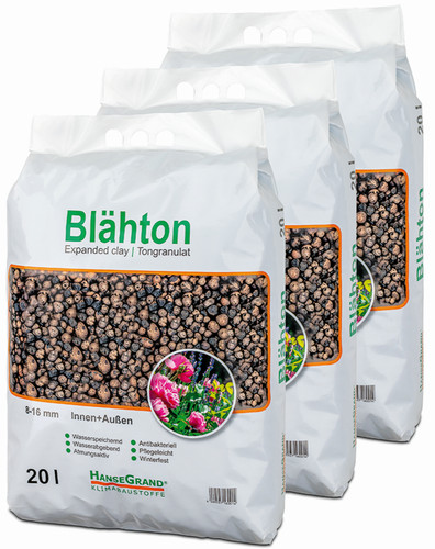 60 liter blähton - 3x,