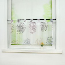 Scheibengardine Transparent Bistrogardinen mit Schlaufen Modern Küche Kurzstore