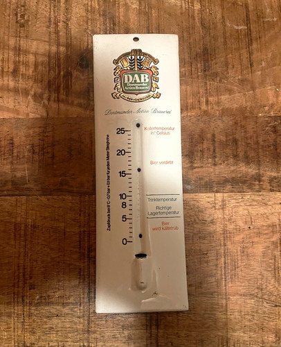 Dab thermometer emaille schild - thermometer, emaille-schild