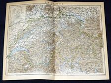SCHWEIZ Landkarte Lithographie