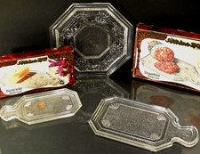 3x WMF Vitrine 1907 Glas Frühstücks/Vesper Brettchen Butter Eier Platte Teller