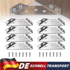 Edelstahl Winkelverbinder für Möbel - Eckverbinder, Dreiecksstütze m. Schrauben