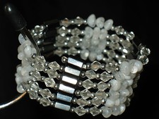 BLUTSTEIN Hämatit Edelstein MAGNET Perlen Armband Collier Kristall Look Kette 