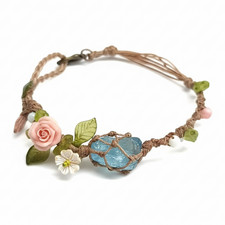 Gewebtes Armband mit echtem
