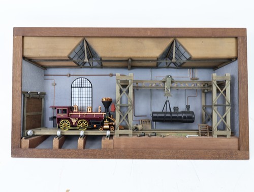 Diorama wandbild dampflok - diorama,