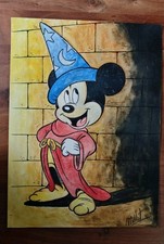Walt Disney Original Zeichnung Mickey Millet DIN A3 "The Sorcerer's Apprentice"