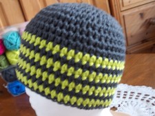 100% Merino-Wolle Häkelmütze Atama aus myboshi original No 3, in 2 Farben