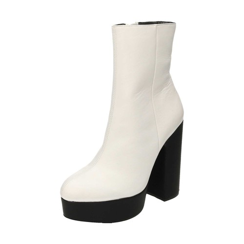 Damen weiß leder stiefel - damen,