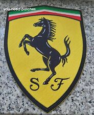 F1 Formula Ferrari Shield Patch huge 10" Sports Car sew on embroidery Aufnäher