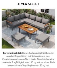 Modernes Gartenmöbel-Set von JTYCA SELECT – fast neu!