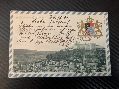 Antike postkarte kulmbach 1907 - postkarte,