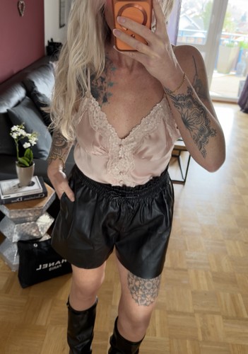 Zara shorts lederoptik - zara,