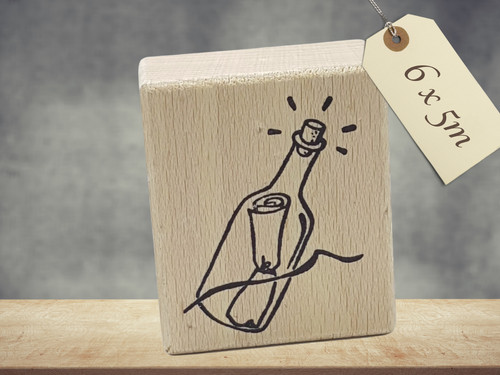 Motivstempel flaschenpost - flaschenpost, im