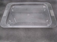Rollator Tablett - Plastik Schale - ca. 39,0 x 25,5 x 2,5 cm - transparent