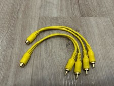 2x Cinch Y Adapterkabel | Splitter | RCA | Subwoofer | Car HiFi | gelb