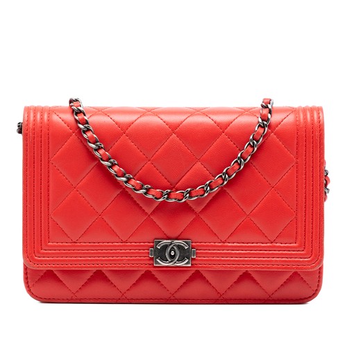Chanel quilted lambskin boy - chanel,