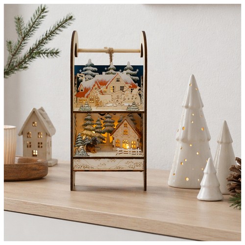 Weihnachtsdeko holzschlitten - weihnachtsdeko,