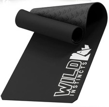 Fitnessmatte schwarz Rutschfest 185 x 66cm & 7mm dick Trainingsmatte Sport Matte