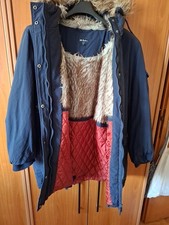 Warme Winterjacke Damen Gr.50/52 Ulla Popken dunkelblau