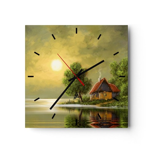 Modern wanduhr 30x30cm quadrat - modern,