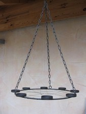 handgeschmiedeter Kerzenleuchter Schmiedeeisen mit Kerzengläsern und Zubehör