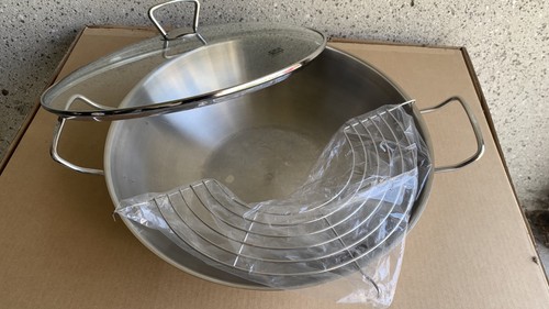 Wok edelstahl mit glasdeckel - mit,