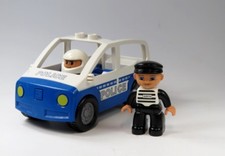 LEGO® DUPLO Polizeiauto + 2 Figuren Police Wagen Auto Polizei Polizist Gängster