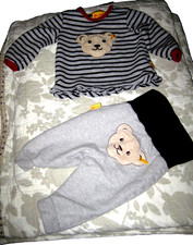 Steiff - Kombination    /2 teiler Anzug -Baby _gr.62 -Pulli Sweathose -grau schw